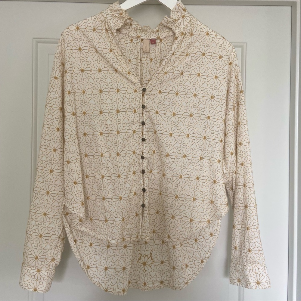 Anthropologie Sunflower Pilcro Blouse
